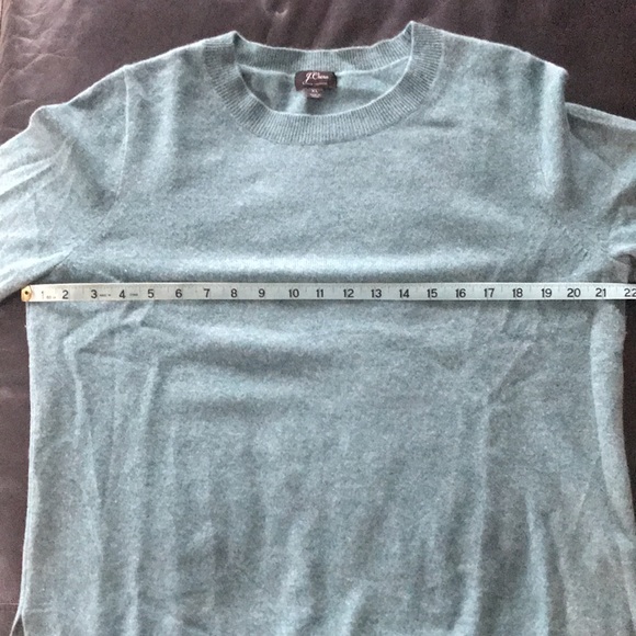 J. Crew  Heather Blue 100% Cashmere Sweater XL - Picture 5 of 12